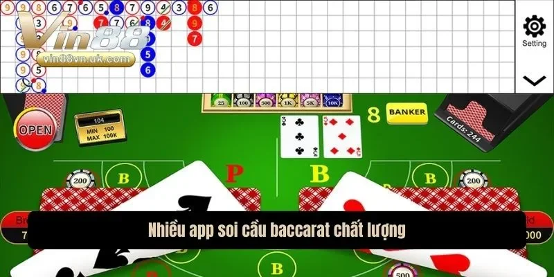 Nhiều app soi cầu baccarat chất lượng