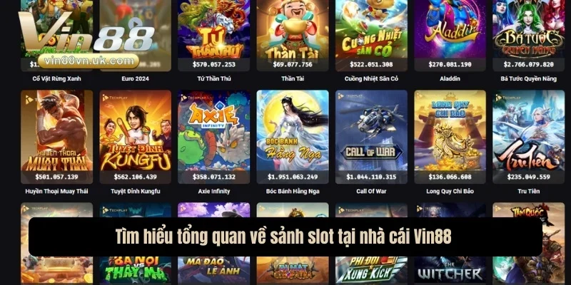 Tìm hiểu tổng quan về sảnh slot tại nhà cái Vin88
