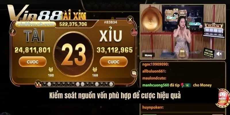 Kiểm soát nguồn vốn phù hợp để cược hiệu quả
